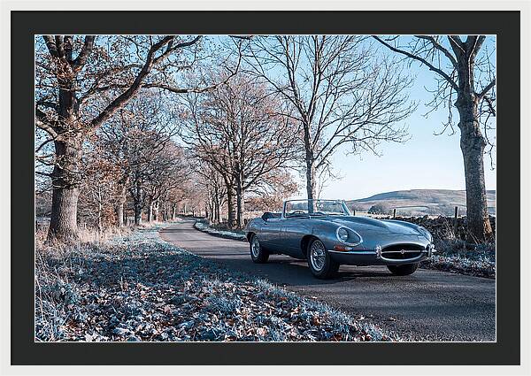 Classic British Roadster On Country Lane