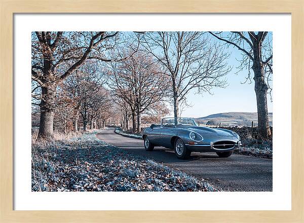 Classic British Roadster On Country Lane