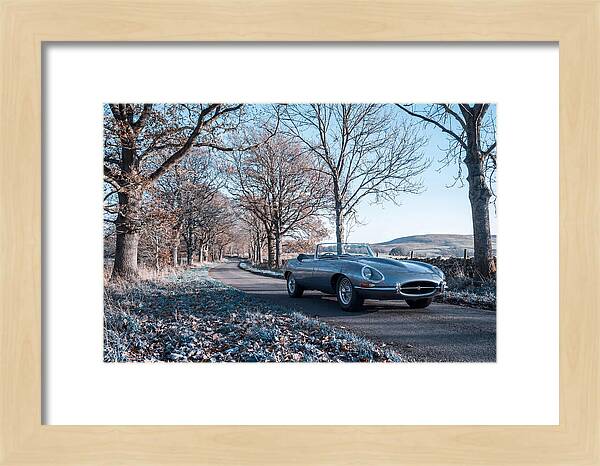 Classic British Roadster On Country Lane