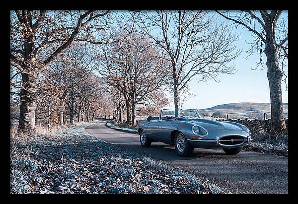 Classic British Roadster On Country Lane