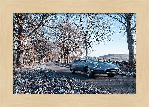 Classic British Roadster On Country Lane