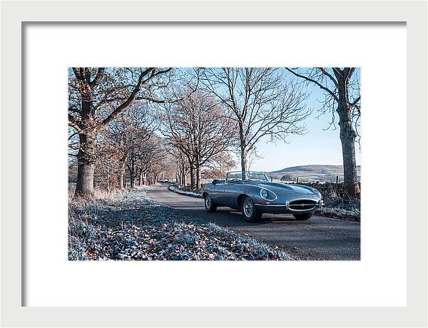 Classic British Roadster On Country Lane