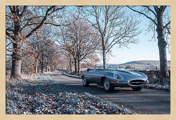Classic British Roadster On Country Lane
