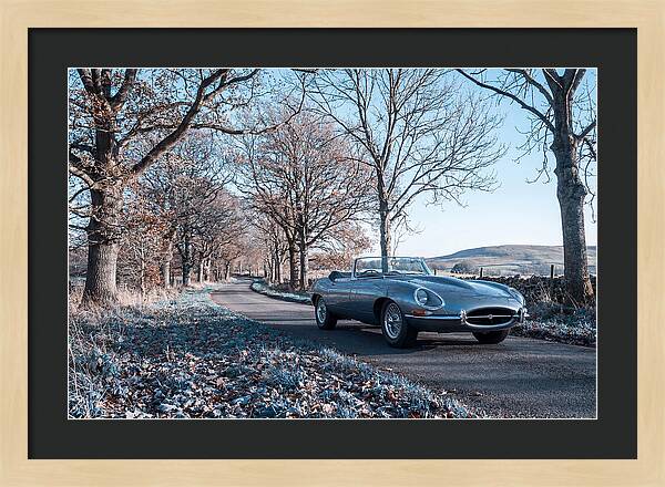 Classic British Roadster On Country Lane