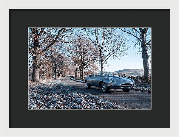 Classic British Roadster On Country Lane
