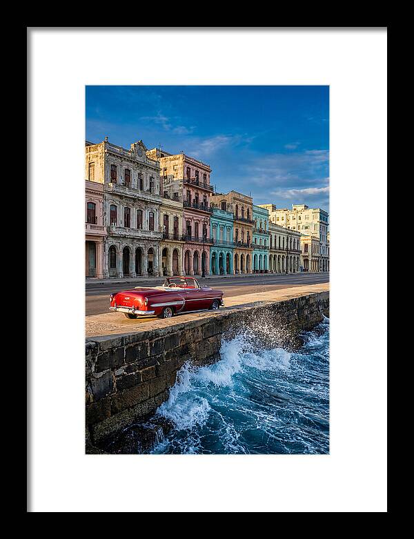 Classic Car Along Havanas Malecon