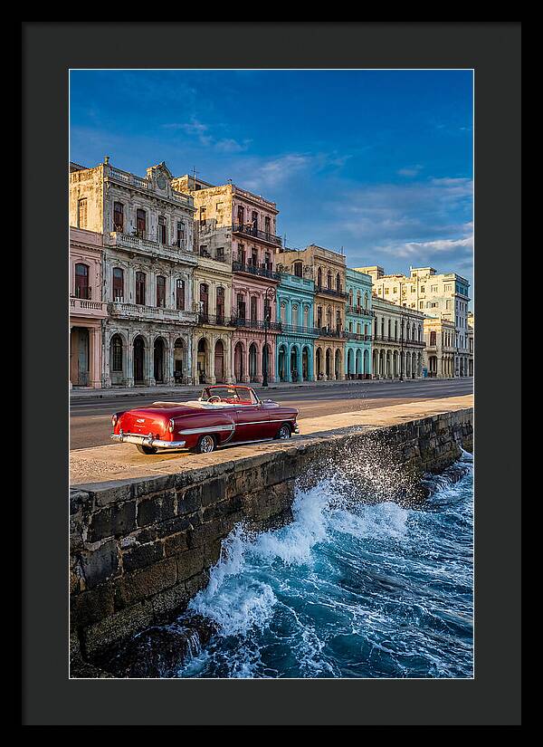 Classic Car Along Havanas Malecon