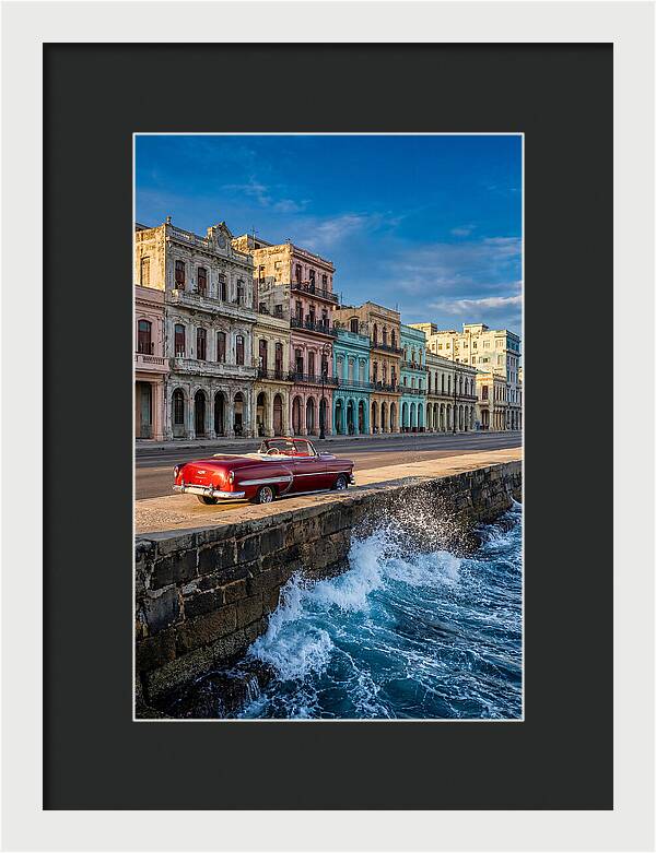 Classic Car Along Havanas Malecon