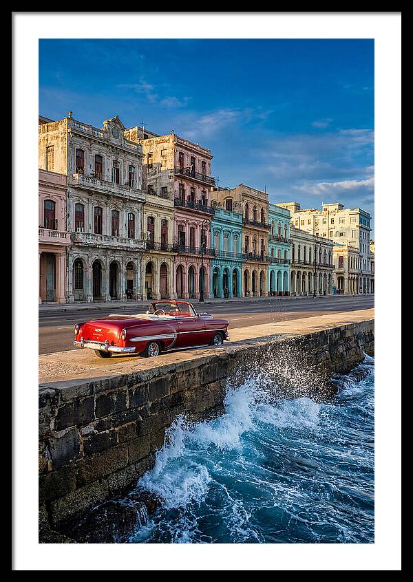 Classic Car Along Havanas Malecon