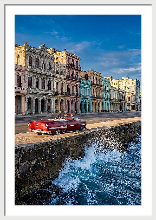 Classic Car Along Havanas Malecon