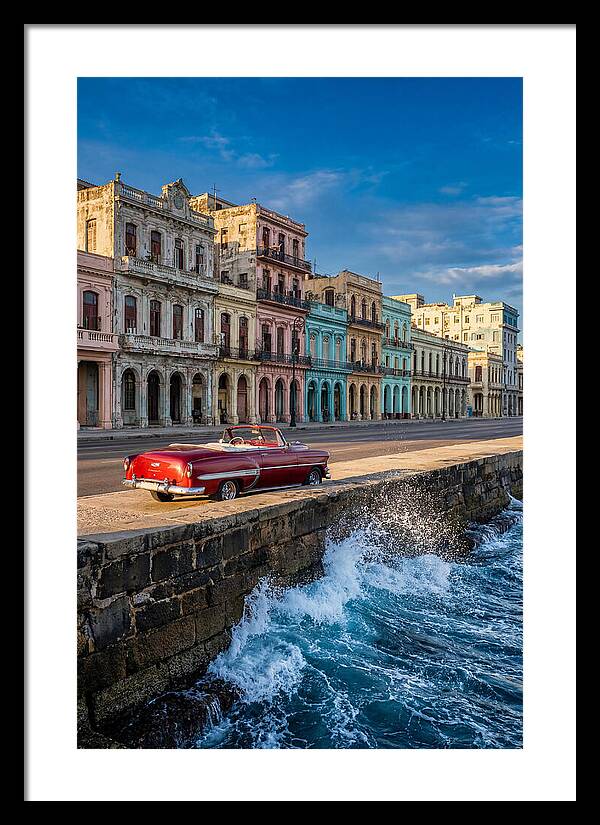 Classic Car Along Havanas Malecon