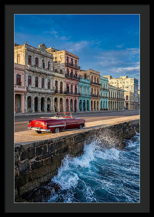 Classic Car Along Havanas Malecon
