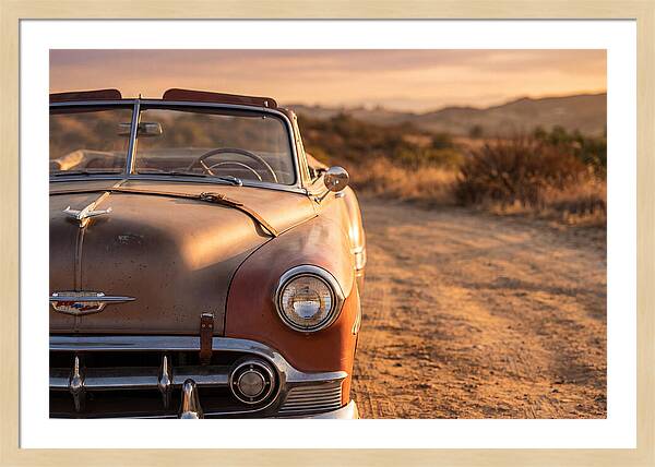 Classic Car At Sunset