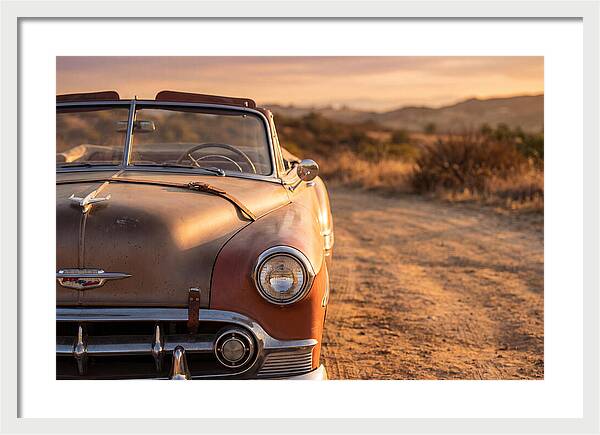 Classic Car At Sunset