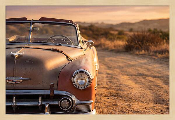 Classic Car At Sunset