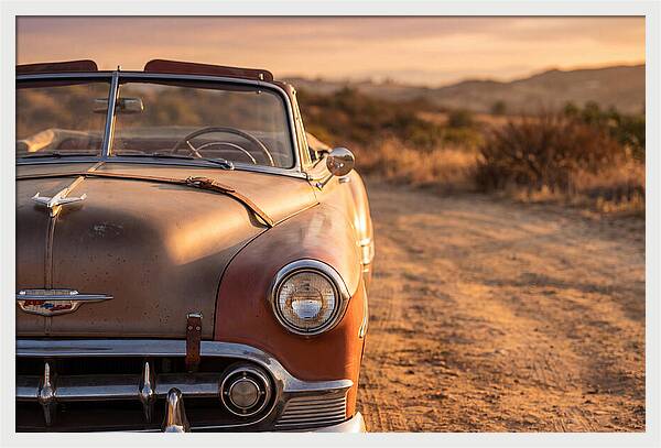 Classic Car At Sunset