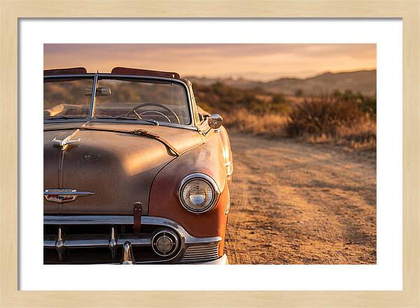 Classic Car At Sunset