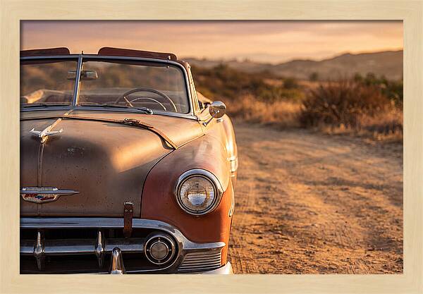 Classic Car At Sunset