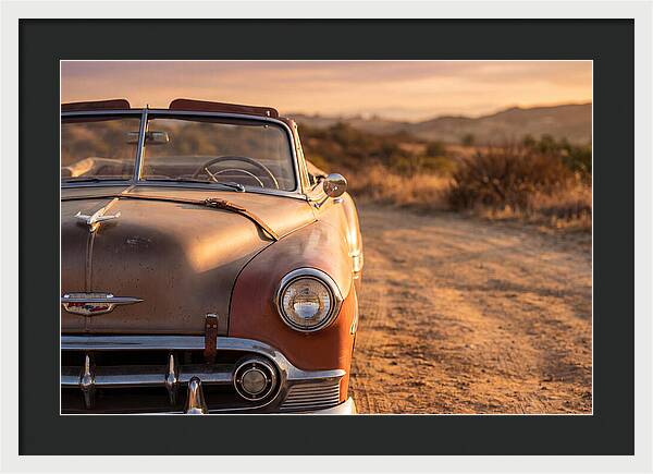 Classic Car At Sunset
