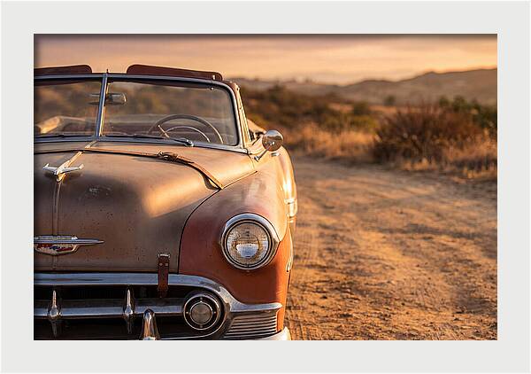 Classic Car At Sunset