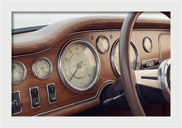 Classic Car Dashboard Elegance