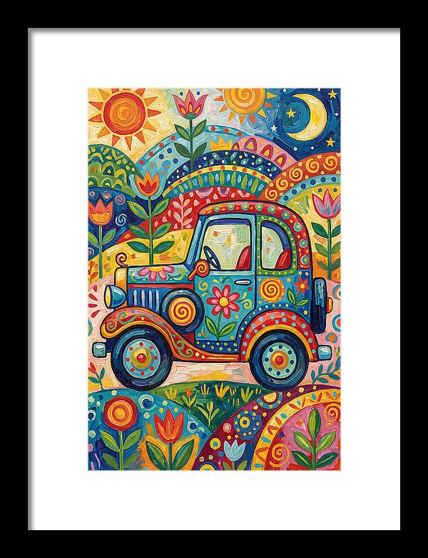 Classic Car In A Colorful Landscape