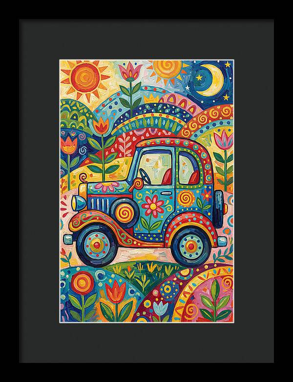 Classic Car In A Colorful Landscape