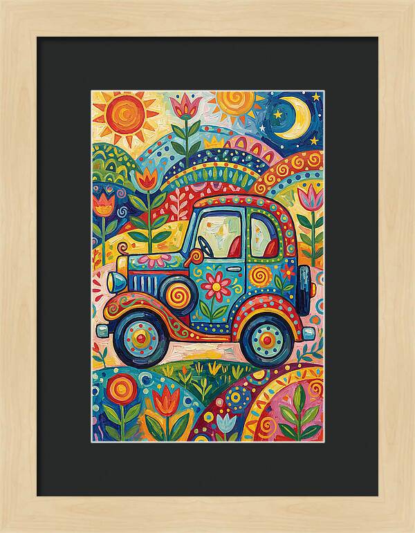 Classic Car In A Colorful Landscape