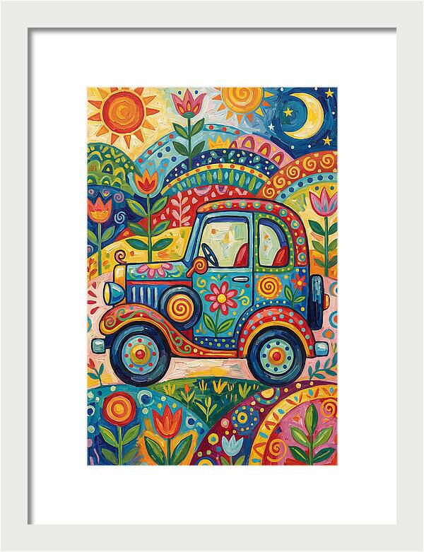Classic Car In A Colorful Landscape