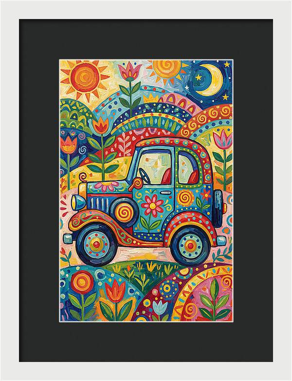 Classic Car In A Colorful Landscape