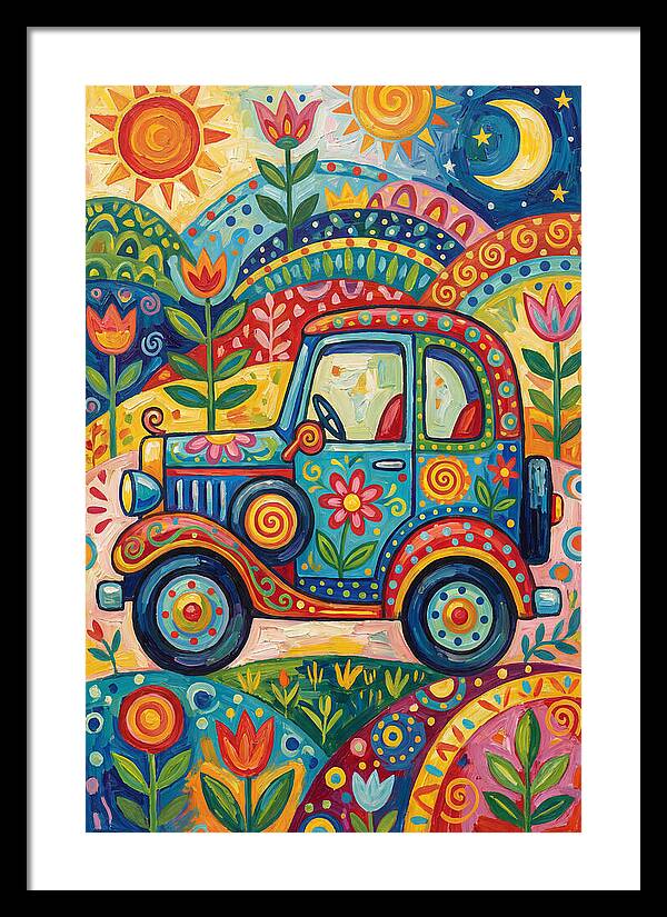 Classic Car In A Colorful Landscape