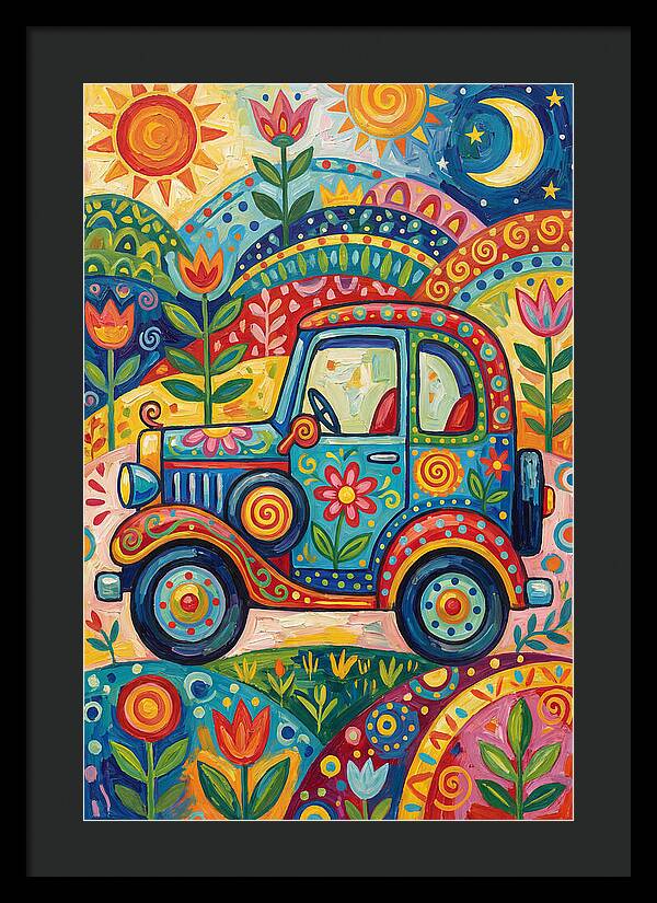 Classic Car In A Colorful Landscape