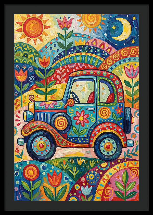 Classic Car In A Colorful Landscape