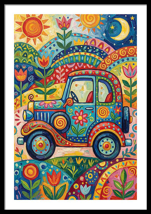 Classic Car In A Colorful Landscape