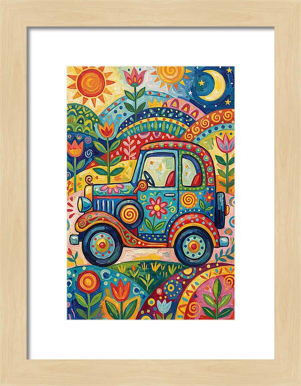 Classic Car In A Colorful Landscape