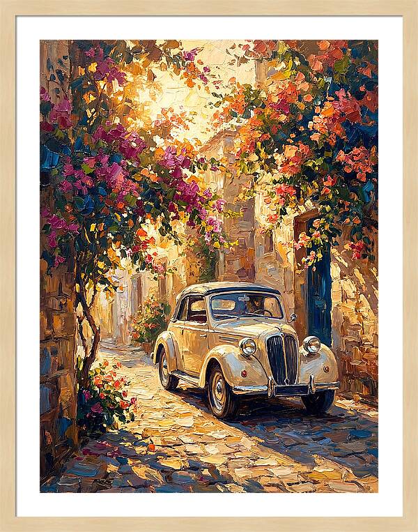 Classic Car In A Mediterranean Alley
