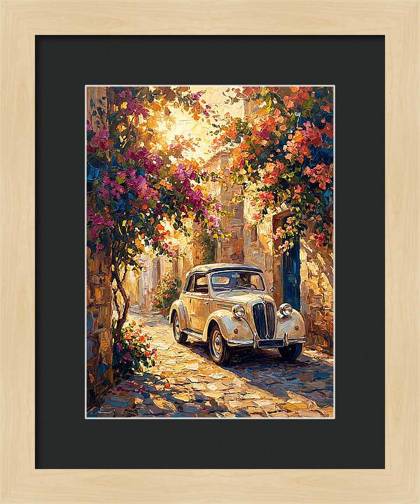 Classic Car In A Mediterranean Alley