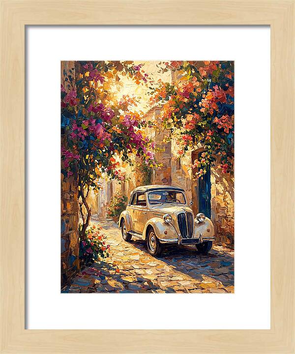 Classic Car In A Mediterranean Alley
