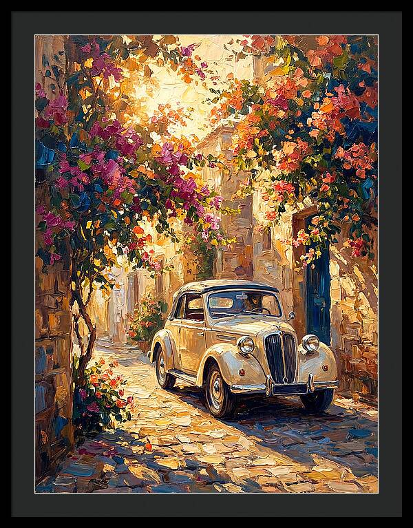 Classic Car In A Mediterranean Alley