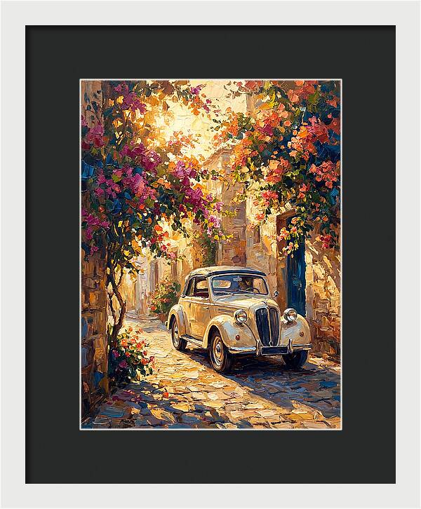 Classic Car In A Mediterranean Alley