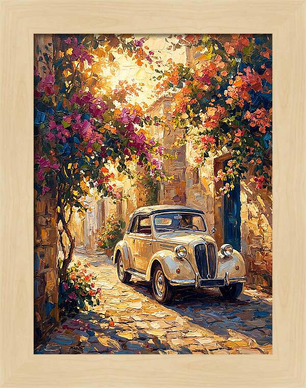 Classic Car In A Mediterranean Alley