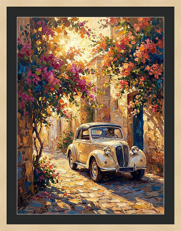 Classic Car In A Mediterranean Alley