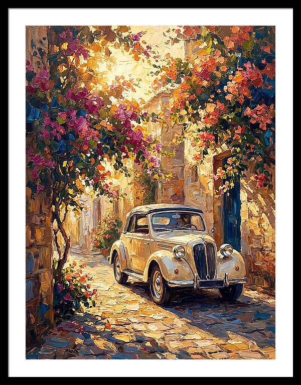 Classic Car In A Mediterranean Alley