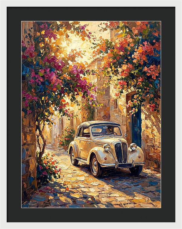 Classic Car In A Mediterranean Alley