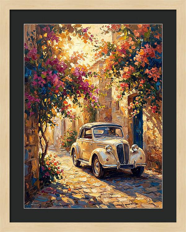 Classic Car In A Mediterranean Alley