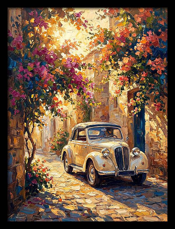 Classic Car In A Mediterranean Alley