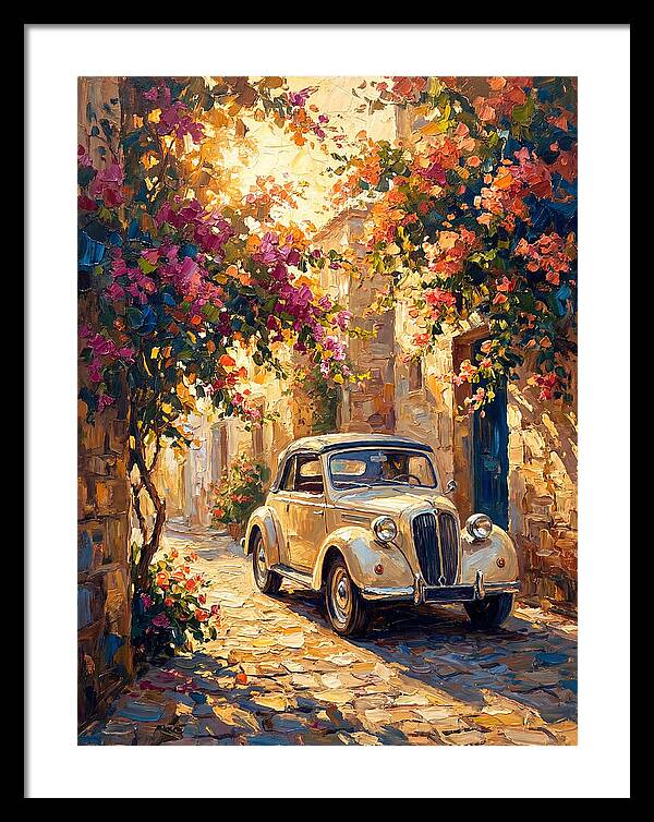 Classic Car In A Mediterranean Alley