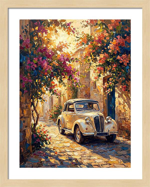 Classic Car In A Mediterranean Alley