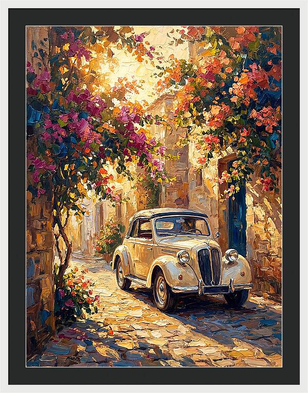 Classic Car In A Mediterranean Alley