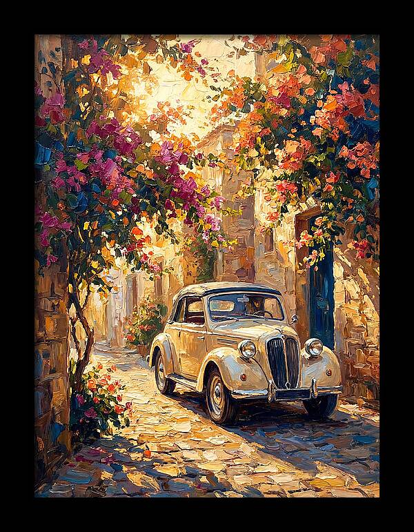 Classic Car In A Mediterranean Alley